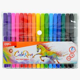 Deli C10013 18 Renk Color Run Keçeli Kalem