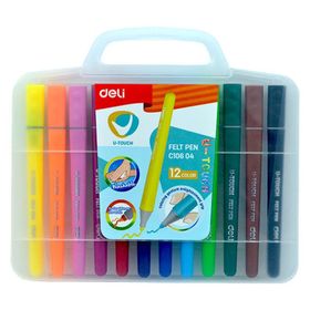Deli C10604 U-Touch Çantalı 12 Renk Keçeli Kalem