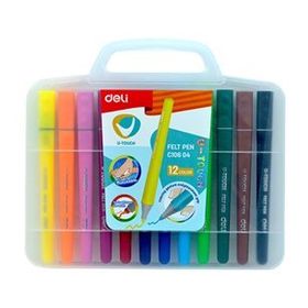 Deli C10604 U-Touch Çantalı 12 Renk Keçeli Kalem