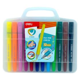 Deli C10604 U-Touch Çantalı 12 Renk Keçeli Kalem