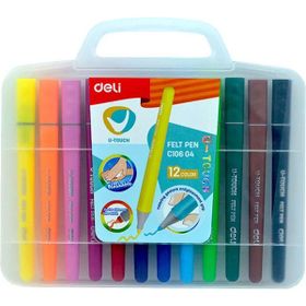 Deli C10604 U-Touch Çantalı 12 Renk Keçeli Kalem