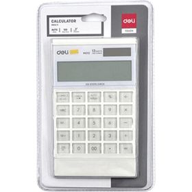 Deli M01211 Touch 12 Hane Beyaz Hesap Makinası