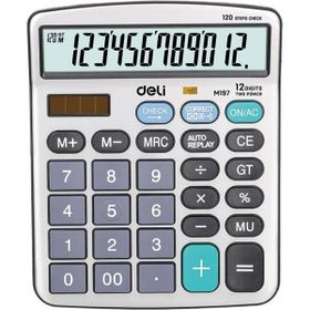 Deli M19710 Gümüş 12 Hane Masaüstü Hesap Makinesi