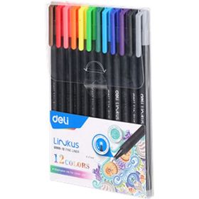 Deli Q900-12 12'li Fine Liner Keçeli Kalem