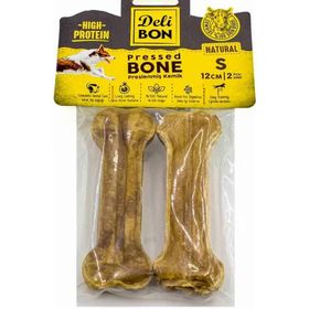 Delibon 12 cm 2'li Natural Deri Press Köpek Kemik
