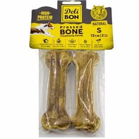 Delibon 12 cm S Boy 2'li Paket Naturel Deri Press Köpek Kemik