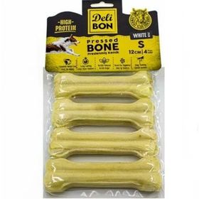 Delibon 12 cm S Boy 4'lü Paket Beyaz Deri Pres Kemik