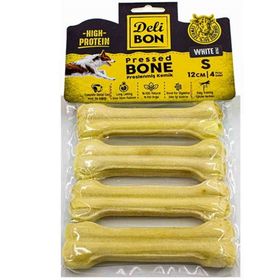 Delibon 4x12 cm S Boy Naturel Deri Press Köpek Kemik