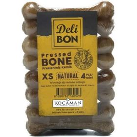 Delibon 4x7 cm Natural Vakumlu Yenebilir Press Kemik Köpek Ödülü