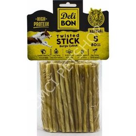 Delibon 80 Adet Naturel İnce Deri Burgu Çubuk
