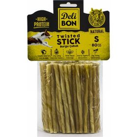 Delibon 80 Adet Naturel İnce Deri Burgu Çubuk