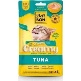 Delibon Creamy Ton Balıklı 5x15 gr Sıvı Kedi Ödül Maması