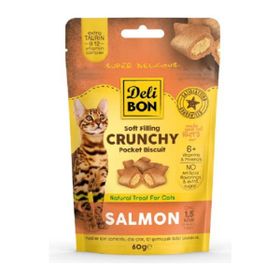 Delibon Cruncy İçi Dolgulu Somonlu 60 GR Kedi Ödülü