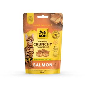 Delibon Cruncy İçi Dolgulu Somonlu 60 GR Kedi Ödülü