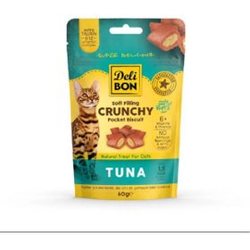 Delibon Cruncy İçi Dolgulu Tunalı 60 gr Kedi Ödülü