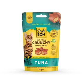 Delibon Cruncy İçi Dolgulu Tunalı 60 gr Kedi Ödülü