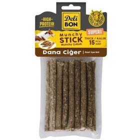Delibon Dana Ciğerli Kalın 15 Adet Super Munchy Çubuk