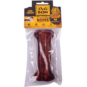 Delibon Deri Pres Kemik Barbekü 15 cm 1'li Paket Köpek Ödülü