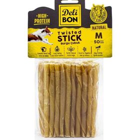 Delibon EKO50MNATURAL 50 Adet Natural Deri Kalın Burgu Çubuk