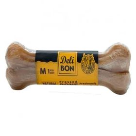 Delibon Köpekler İçin Deri Pres Naturel 15 cm Kemik