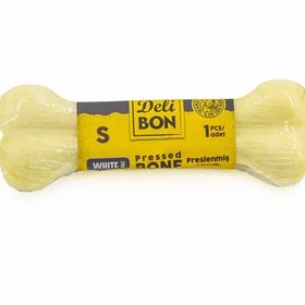 Delibon SHR12CM1SWHITE 1x12 cm Beyaz Deri Köpek Çiğneti Pres Kemik