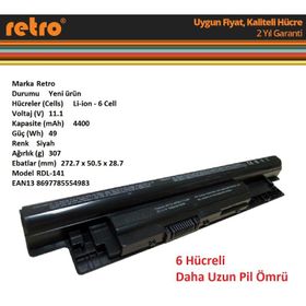 Dell Inspiron 14 3421 14R 5421 14.8V Notebook Bataryası Pili