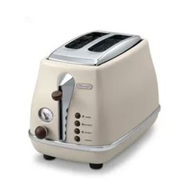 Delonghi CTOV4003.BG Icona Vintage 900 W 2 Dilim Hazneli Ekmek Kızartma Makinesi Bej
