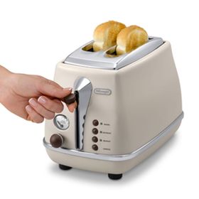 Delonghi CTOV4003.BG Icona Vintage 900 W 2 Dilim Hazneli Ekmek Kızartma Makinesi Bej