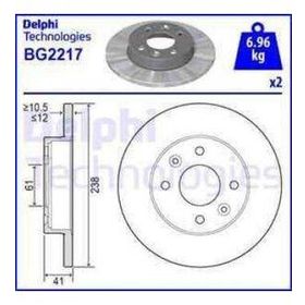 Delphi BG2217 Ön Fren Diski