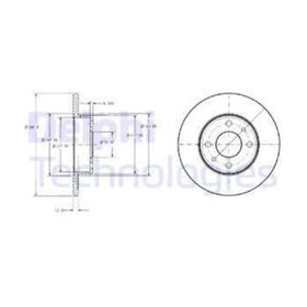 Delphi BG2313 Uno 1.4 86- Ön Fren Aynası Diski
