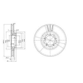 Delphi BG2663 Ön Havalı Fren Diski