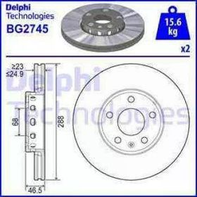 Delphi BG2745 Ön Passat Fren Diski