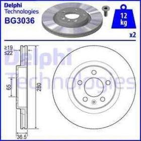 Delphi BG3036 Ön Octavıa Fren Diski