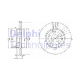 Delphi BG3240C Ön W203 Fren Diski