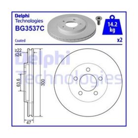 Delphi BG3537C Ön Fren Diski