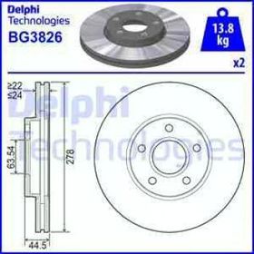 Delphi BG3826 Ön Fren Diski