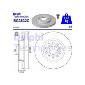Delphi BG3832C Ön Golf Fren Diski