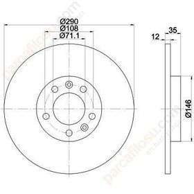 Delphi BG3836 Oto Arka Fren Diski