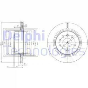 Delphi BG4043 Arka Havalı Fren Diski