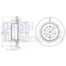 Delphi BG4043 Arka Havalı Fren Diski