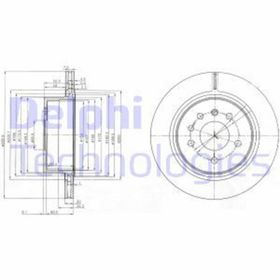 Delphi BG4043 Arka Havalı Fren Diski