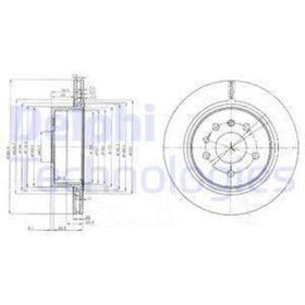 Delphi BG4043 Arka Havalı Fren Diski