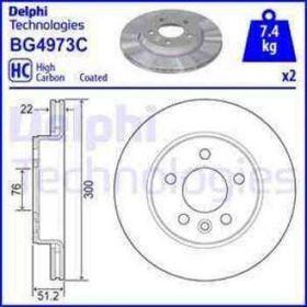 Delphi BG4973C Arka Cıftlı Fren Diski