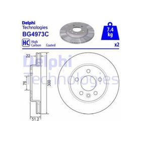 Delphi BG4973C Arka Cıftlı Fren Diski