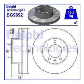 Delphi BG9692 Ön Fren Diski