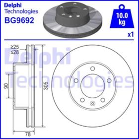Delphi BG9692 Ön Fren Diski