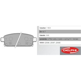 Delphi Opel Astra J Fren Balatası Arka