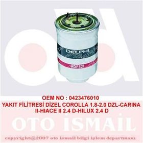 Delphi Toyota Hilux Mazda Serisi Pickup Corolla Carina Yakıt Filtresi