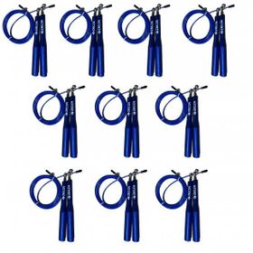 Delta 10 Adet Pro Crossfit Speed Jump Rope Mavi Alüminyum Sap Çelik Telli Hızlı Atlama İpi