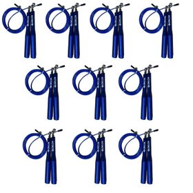 Delta 10 Adet Pro Crossfit Speed Jump Rope Mavi Alüminyum Sap Çelik Telli Hızlı Atlama İpi